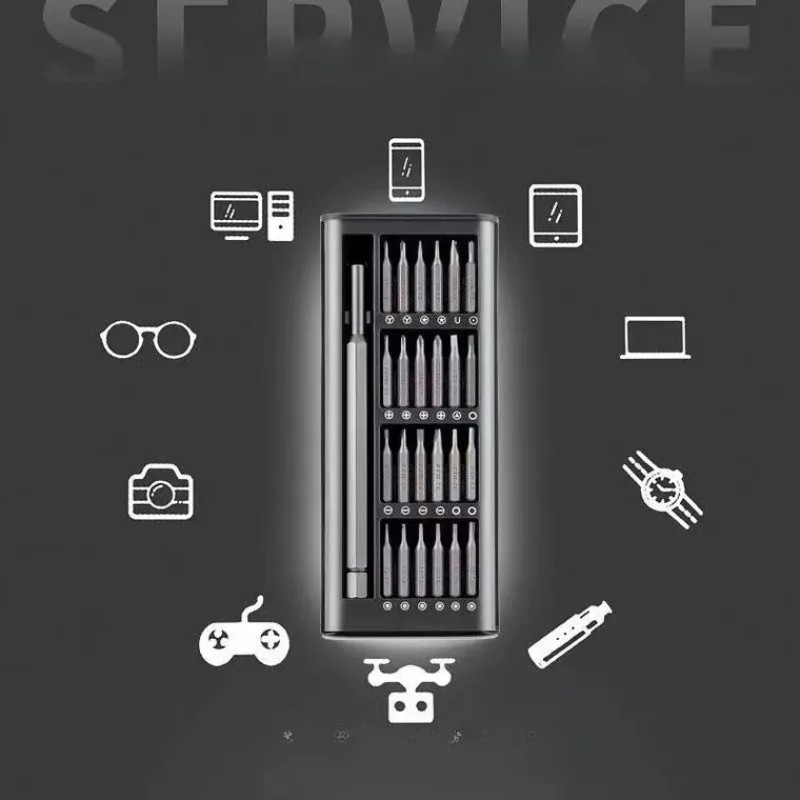 25-in-1 Precision Screwdriver Set with 24 Magnetic Bits - Electronics Repair Kit for Phone, PC, Camera & Mini Device Maintenance