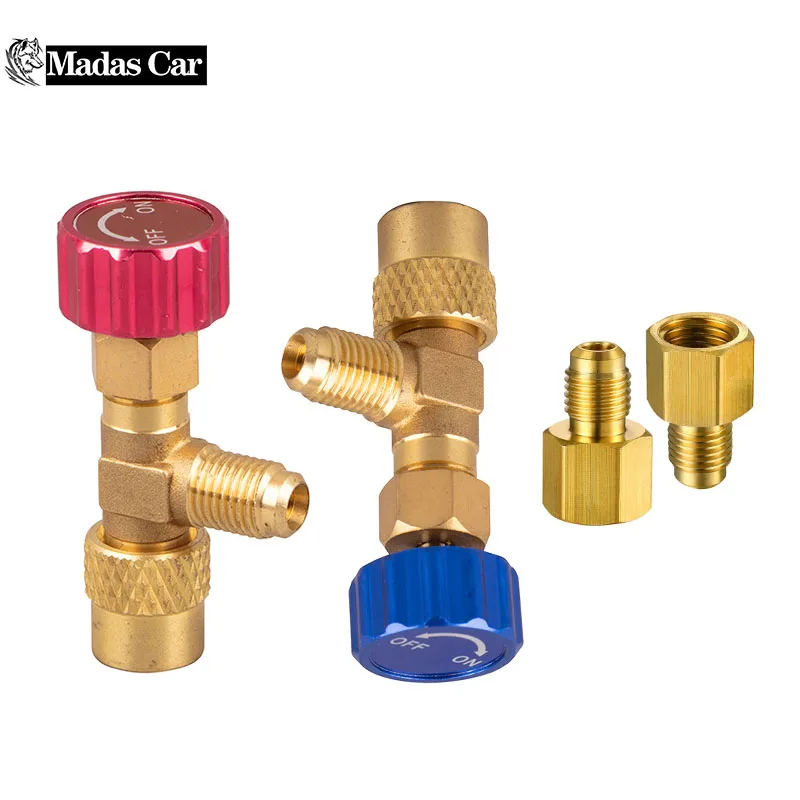 Set Di Valvole Di Sicurezza Per Condizionatori D'Aria R22 + R410 Valvola Di Riempimento Freon Utilizzata Per R22 R410A Strumenti E Accessori Per Condi