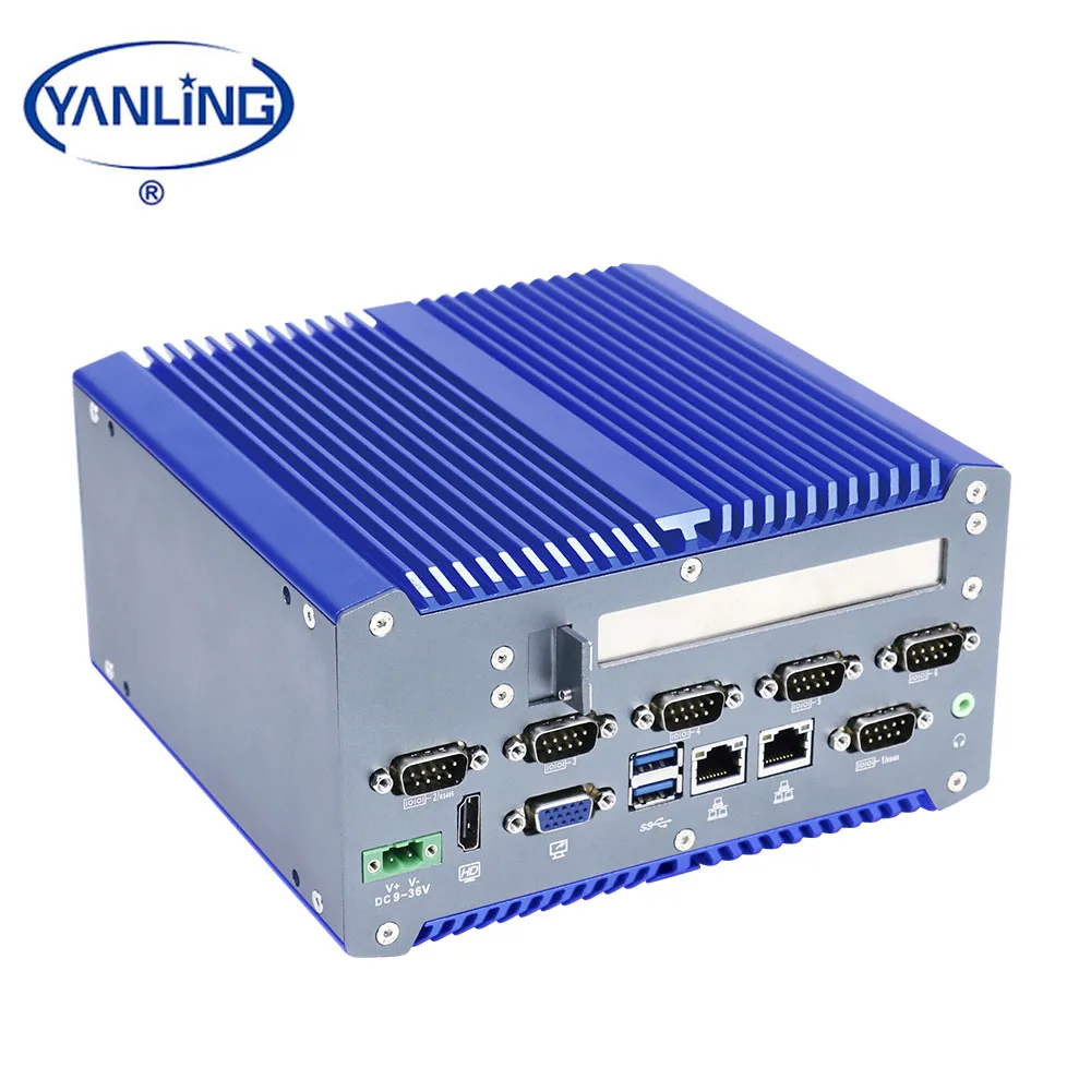 Yanling 팬리스 미니 PC 인텔 J1900 CPU 듀얼 랜 임베디드 컴퓨터, 3개의 미니-PCIE, 1개의 PCI, 1개의 LPT 지원