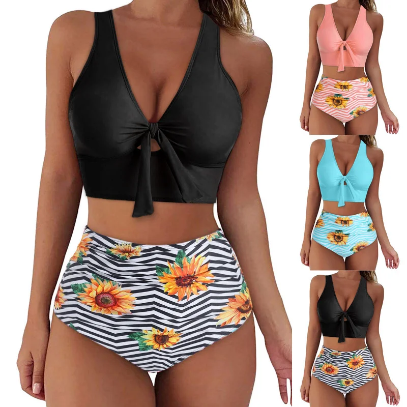 Swimming Tide New For SUNFLOWER Bikini Women's Split High WaistbikiniSpot Goods