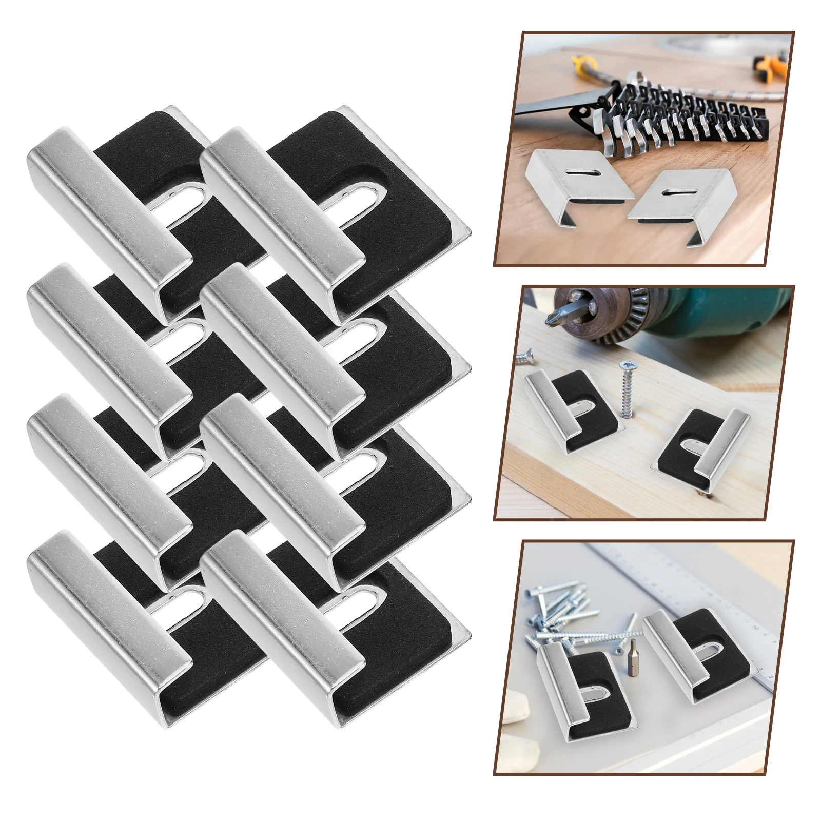 

8 Pcs Glass Bracket Buckle Hanging Brackets Wall Kit Hook Mirror Hangers for The Mirrors Clips