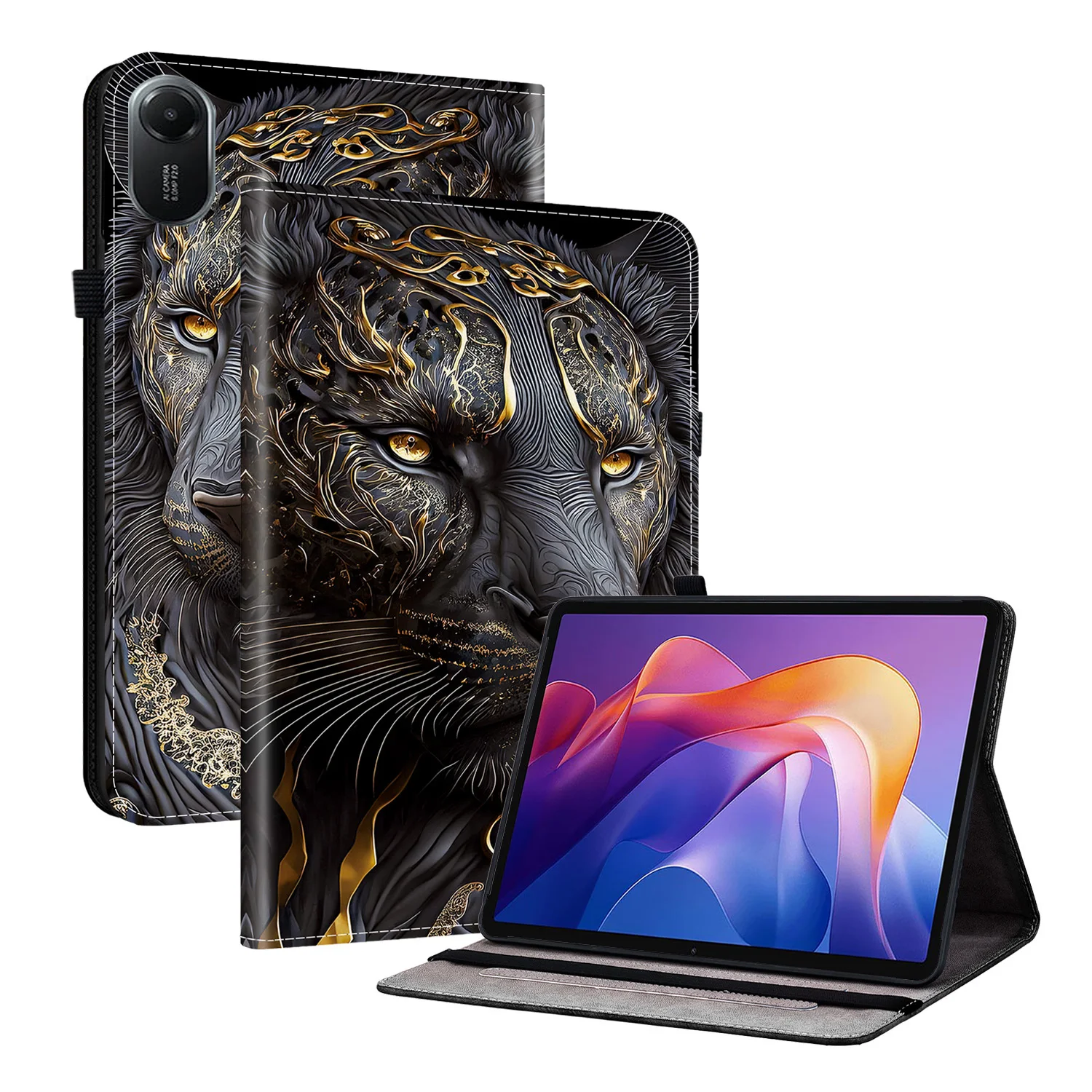 Premium Leather Tablet Stand Cover - Universal Fit