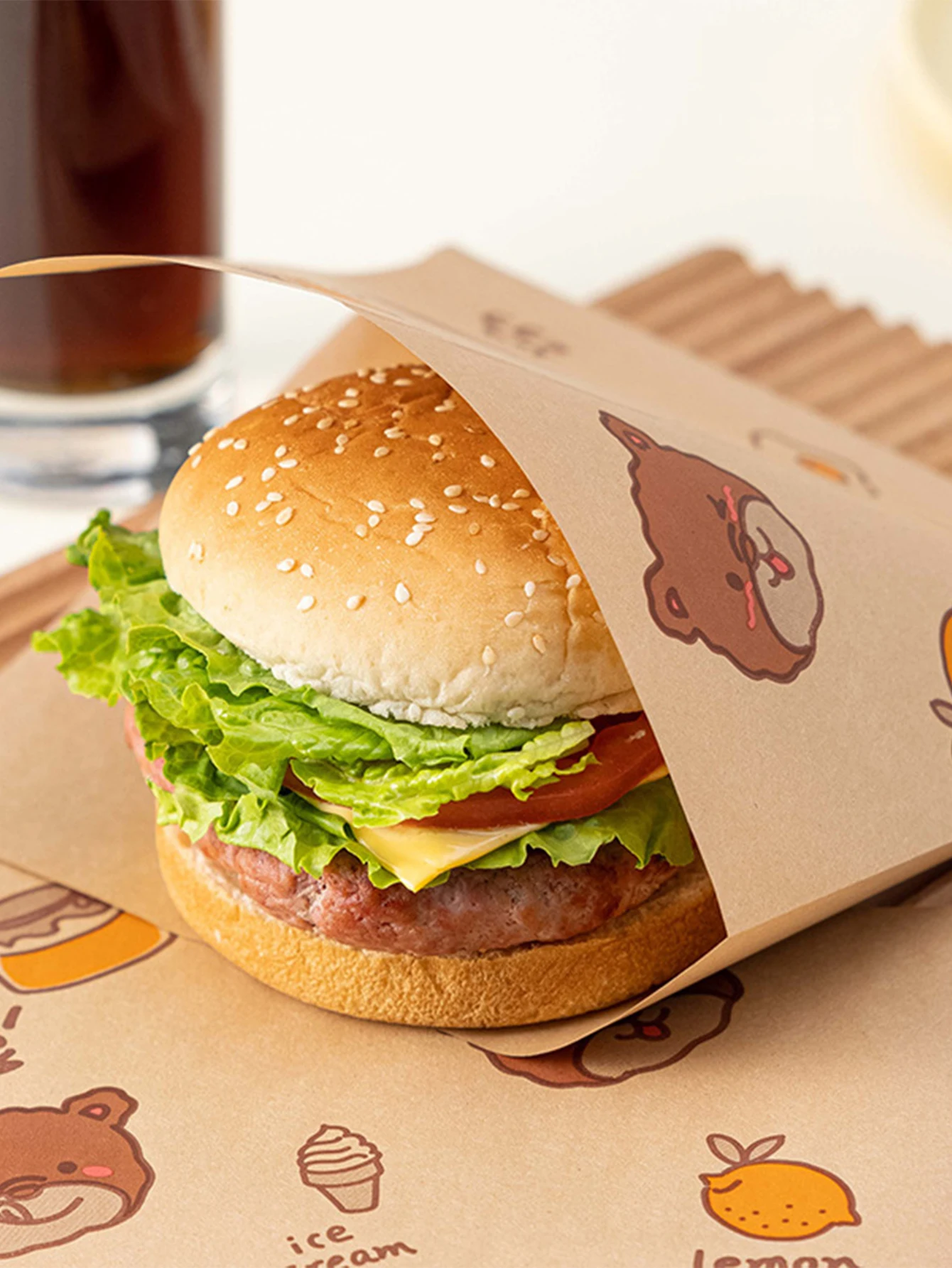 50PCS Grease-Resistant Kraft Paper Food Wrapping Sheets – Oil-Proof Sandwich, Burger, F... - SKU PFWS1045 - UGI Packaging