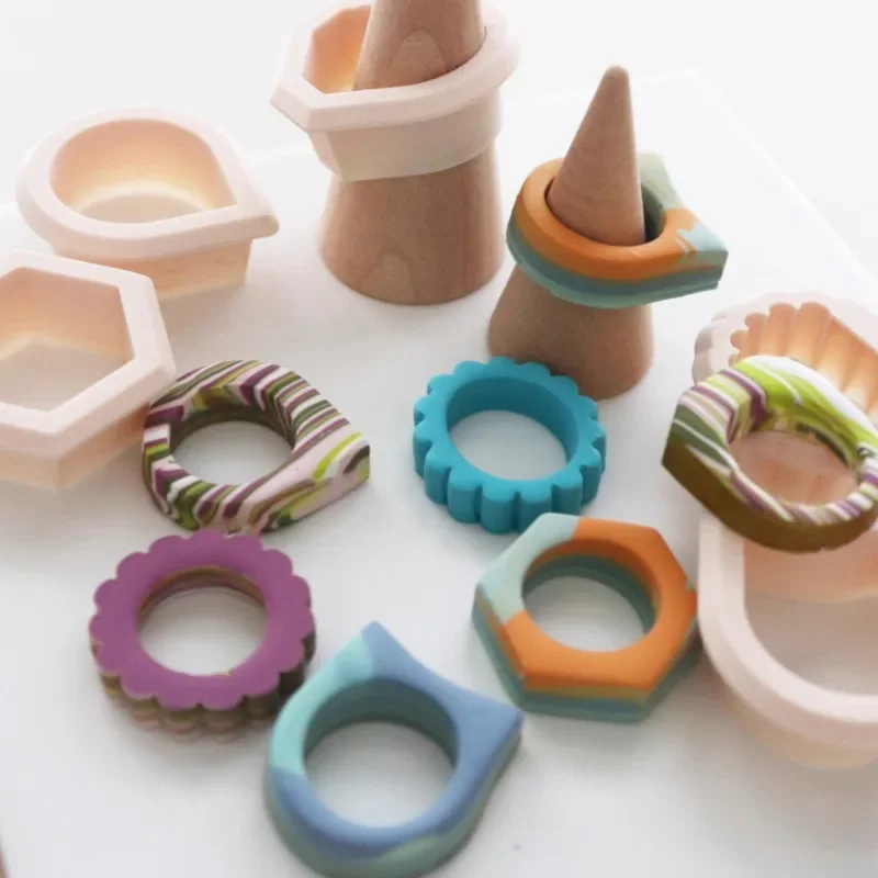 Clay cutters pottery tools clay tools clay accessory Soft Pottery Ring Cutting Mold Different Ring Sizes Polymer Clay Cutter DIY Handmade Valentine's Day Gift