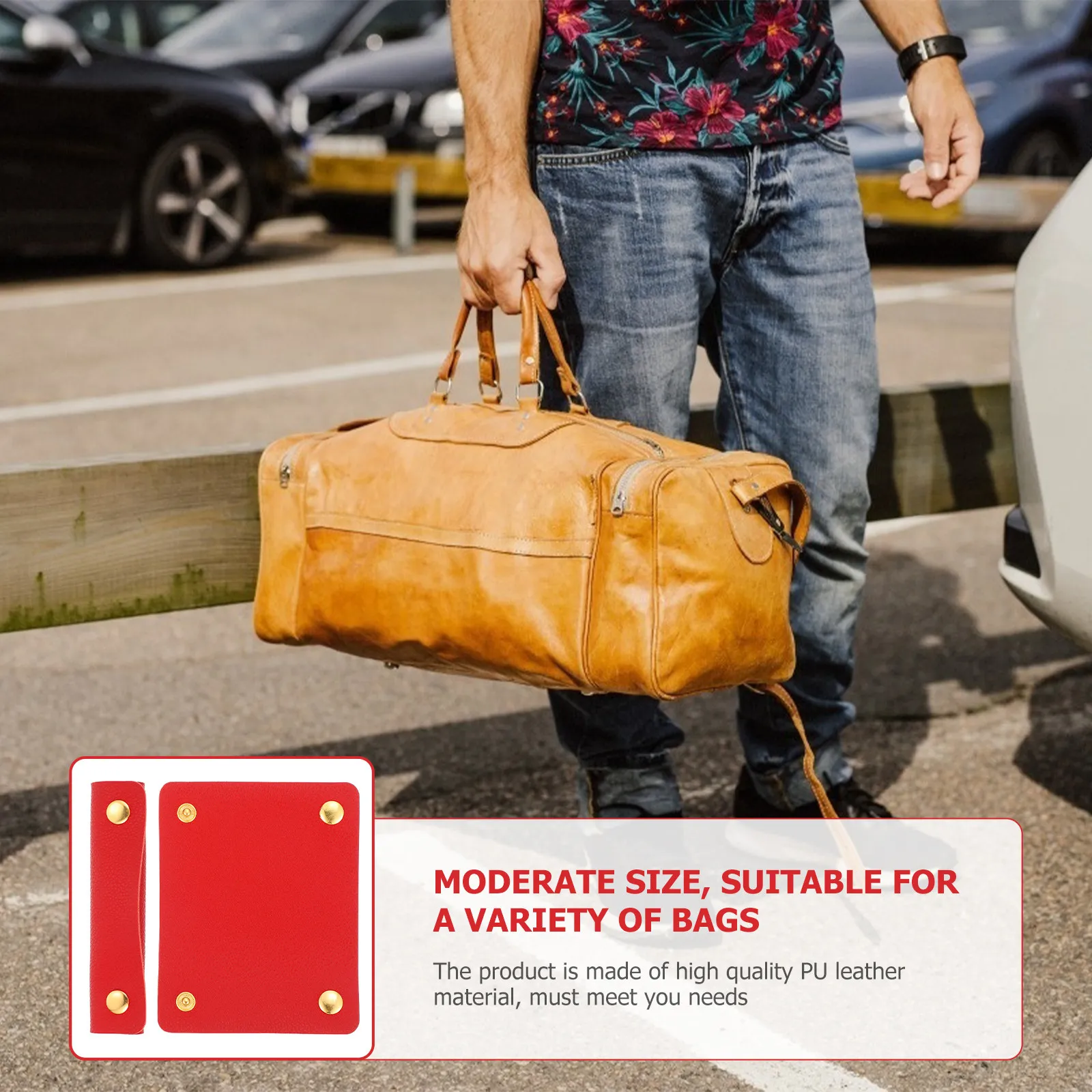 2Pcs 가방 손 보호 커버 수하물 토트 식료품 쇼핑 캐리어 더플 백팩 핸드백용 PU 핸들 프로텍터