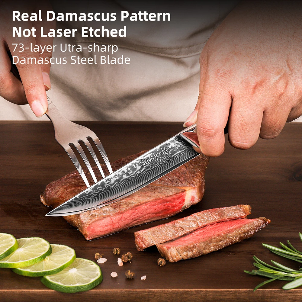 Utility & Steak Knife Set – Damascus Steel Chef Knives 3