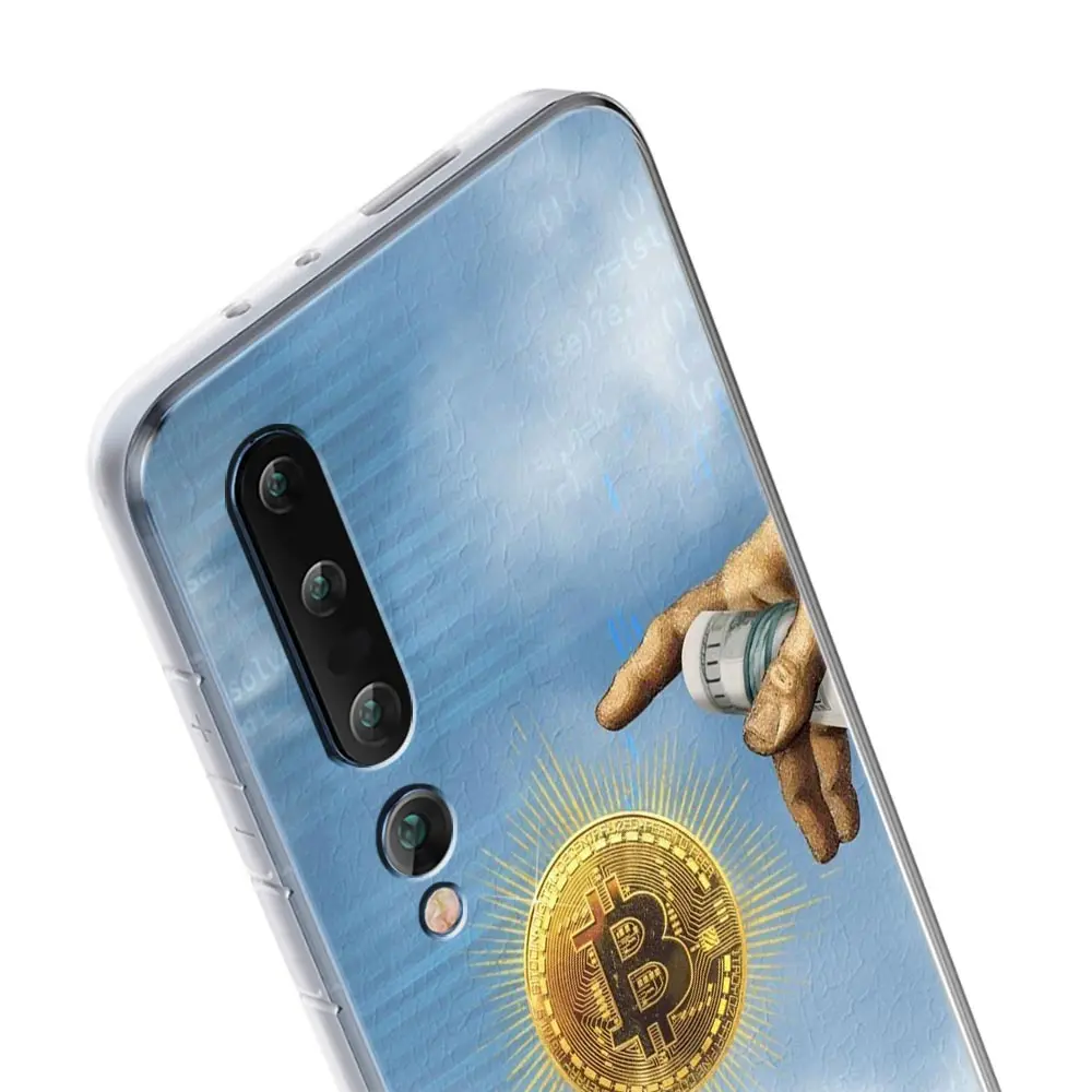 Luxury Bitcoin Design Soft Clear Phone Case Cover