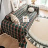 Sofa Towel with Full Coverage Ins Plaid Style Camping Blanket Sofa Cushion Cover All Season Universal Christmas Couch Decorate 6