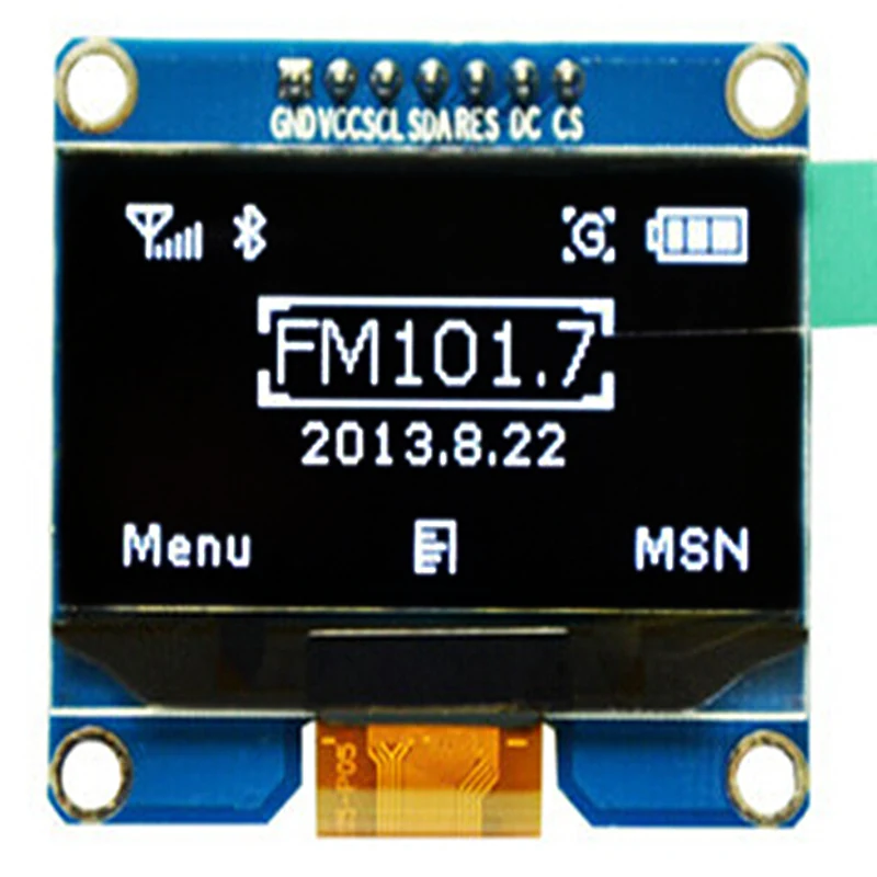 1.54 Inch 7PIN White OLED Screen Module SSD1309 Drive IC Compatible For SSD1306 IIC/SPI Serial Interface 128*64