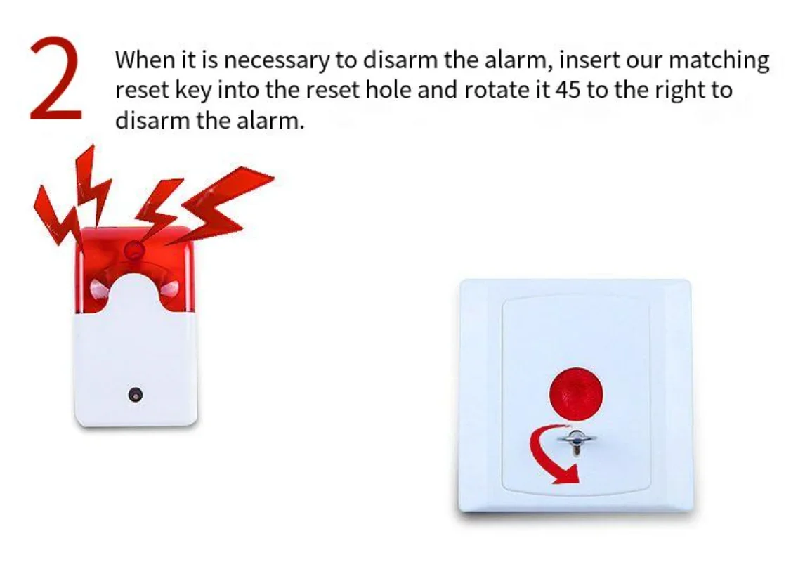 Emergency Alarm Elderly Pager Disabled Bathroom Sound and Light Guard Alarm One Button System