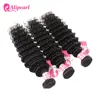 AliPearl Hair Deep Wave Bundles With 5x5 Lace Closure Human Hair 3 Bundles With Closure Free Part Remy Hair Extension 4