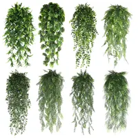 90cm Persian fern Leaves Vines Home Room Decor Hanging Artificial Plant Plastic Leaf Grass Wedding Party Wall Balcony Decoration 2