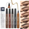 4 Point Eyebrow Pencil 4 Prong Tip Eyebrow Pen 4 Fork Eyebrow Pencil Waterproof Liquid Eyebrow Pencil Long Lasting Like Real 3