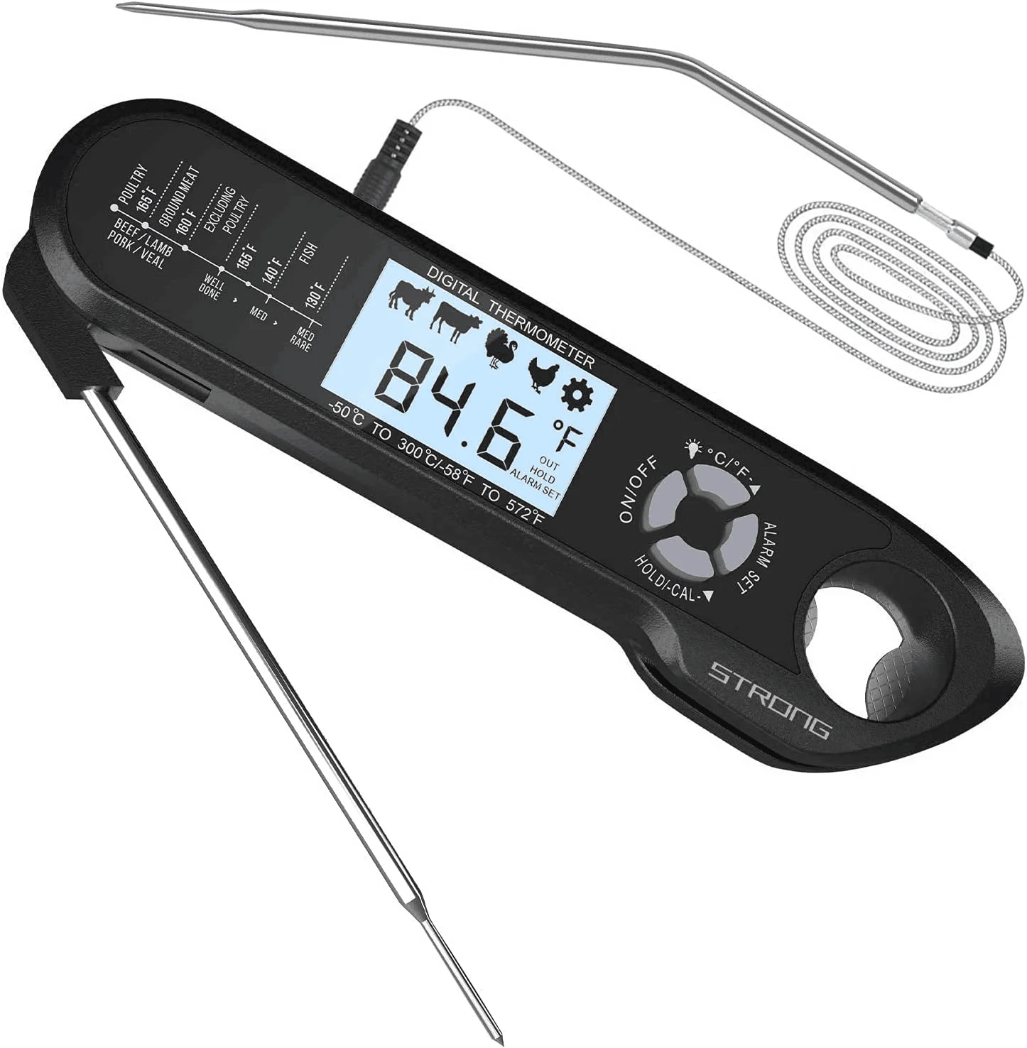 MeatThermometerDigitalFoodThermometerwith2ProbesWaterproof