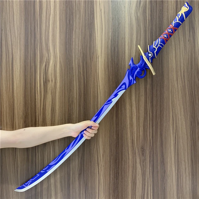 Genshin-espada de impacto Beelzebul Musou, espada Raiden Shogun Katana,  Cosplay de seguridad PU 1:1, modelo de arma, 105cm - AliExpress