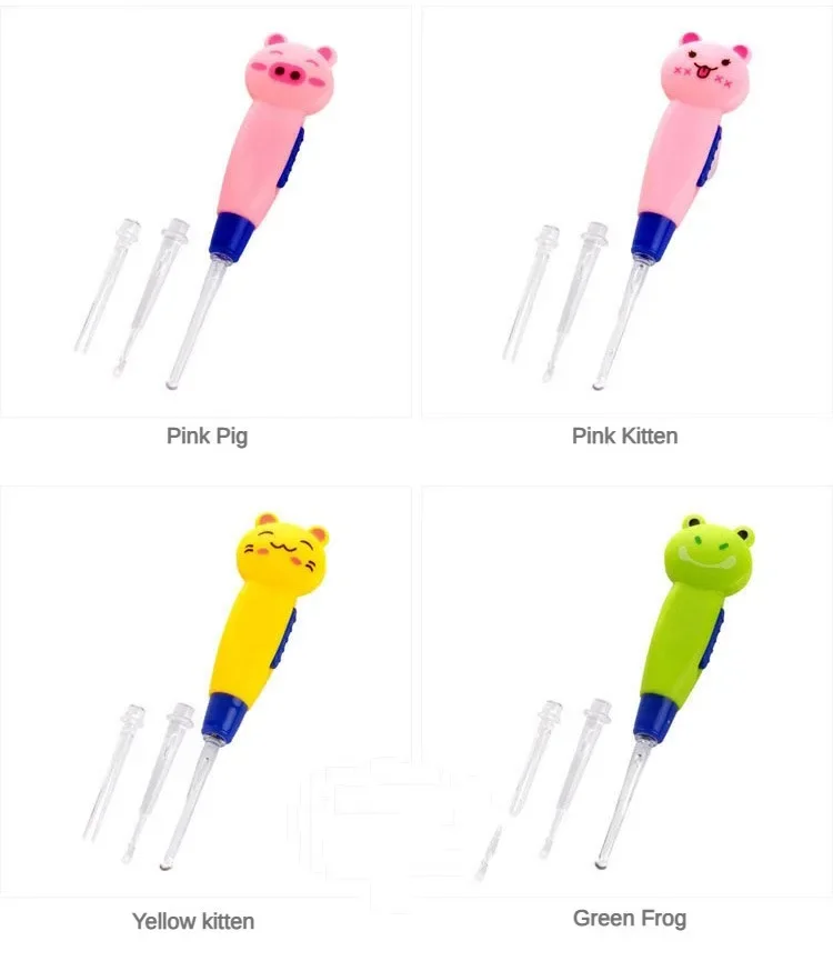 Description Picture 6 of itemBaby Care Ear Cleaner LED Flashlight Earpick Remove Ear Wax Ear Curette Hygiene Ear Cure Ear Cleaning Tools