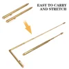 2Pcs Pure Copper Metal Detector Rod Flexible Water Witching Portable Dragon Seeking Divining Dowsing Rod Gold 1