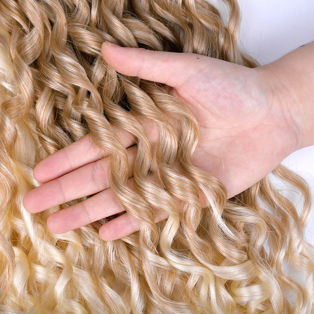 22" Jessica Hair Deep Wavy Twist Synthetic Crochet Hair Curly Braiding Extensions 8