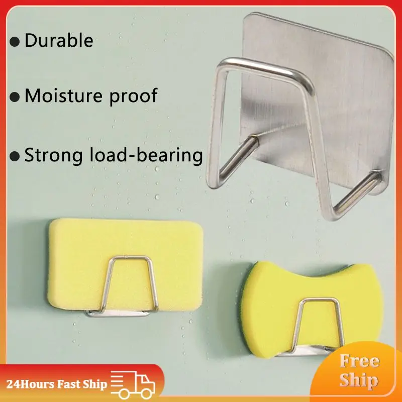 2023 1 Pz In Acciaio Inox Spugna Rack Di Scarico Rack Gancio Lavabo Sfera In Acciaio Lavello Stoccaggio Punzonatura Gratuita Disposizione Di Pulizia R