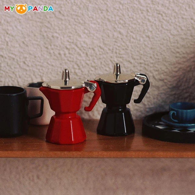 Máquina de café en miniatura a escala 1:6, máquina de café expreso para  casa de muñecas, mini cafetera pequeña para casa de muñecas -  México