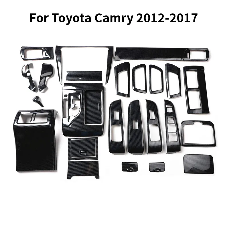 For Toyota Camry 20122016 2017 Accessories Imitate Carbon Fiber