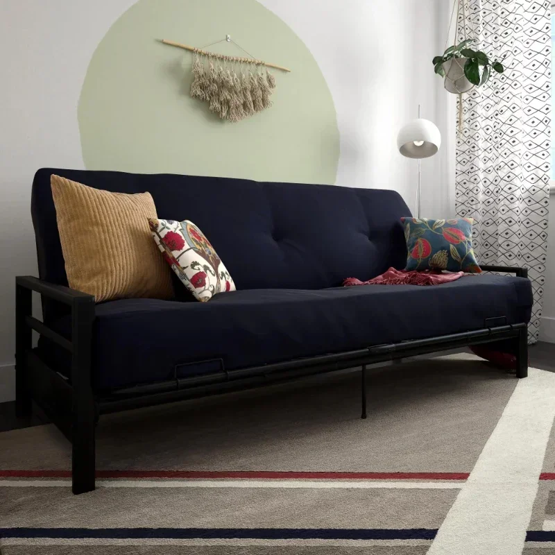 

Living Room Sofas Miles Metal Futon Frame, Black