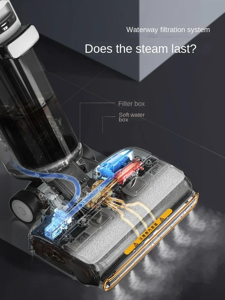 TINECO Steam2.0 Wireless Steam Washing Machine Suction, Drag, Washing and Steaming Integrated Cleaning Appliances 3