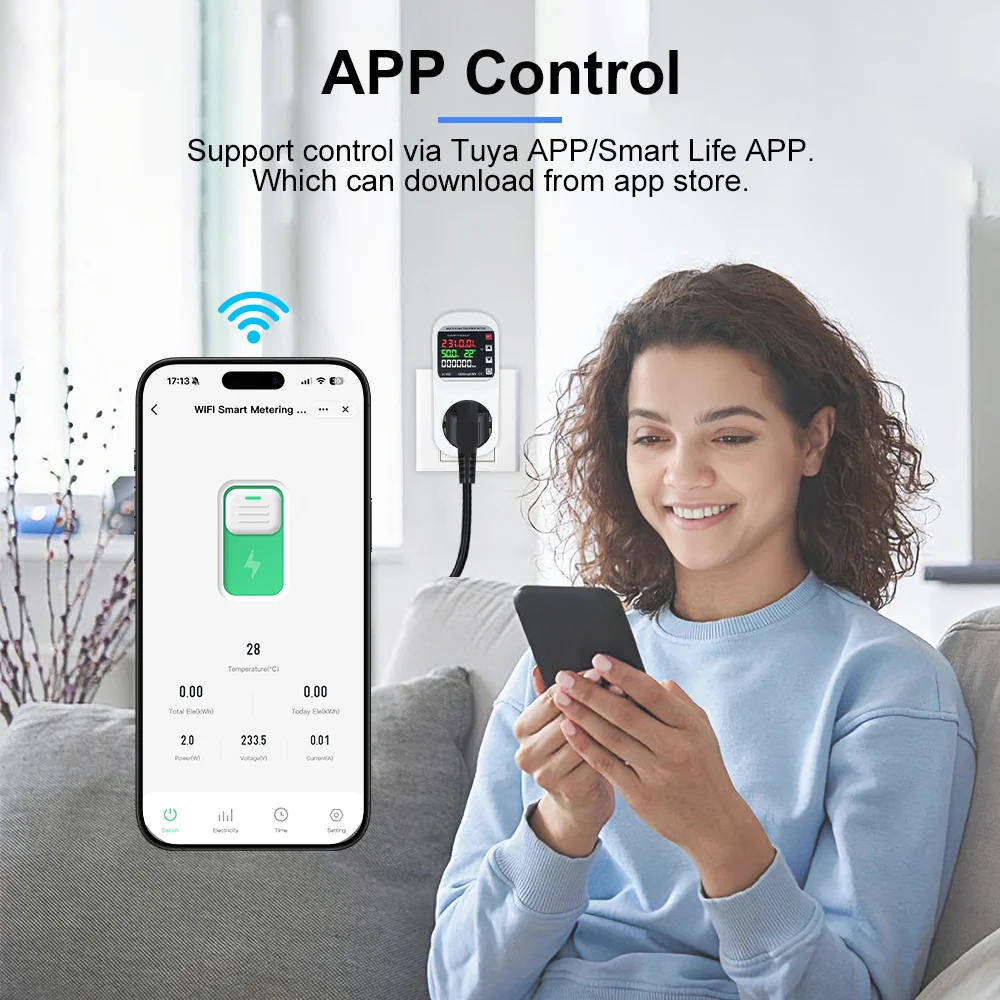 투야 와이파이 조절 가능 전압 보호 소켓 16A AC 110V 220V EU 플러그 타이머 기능 스마트 라이프 앱 제어 구글 홈 알렉사 지원