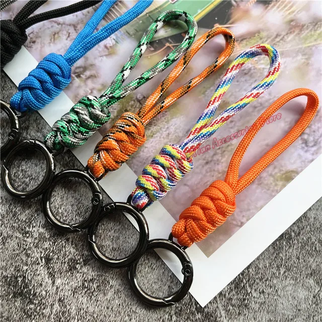 Keychain Heavy Metal Key Ring Lanyard Strong Strap for Keys Braided  Umbrella Rope Hanging Cell Phone Accessories Chain Lanyard - AliExpress