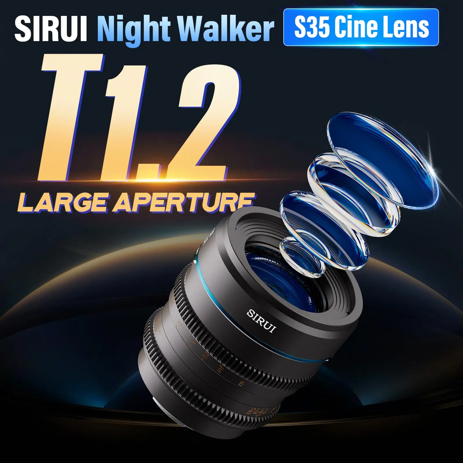 レンズ(単焦点) SIRUI Night Walker16 24 35 55 75 T1.2 SIRUI Night Walker T1.2 Super35 Cine Lens Series – SIRUI