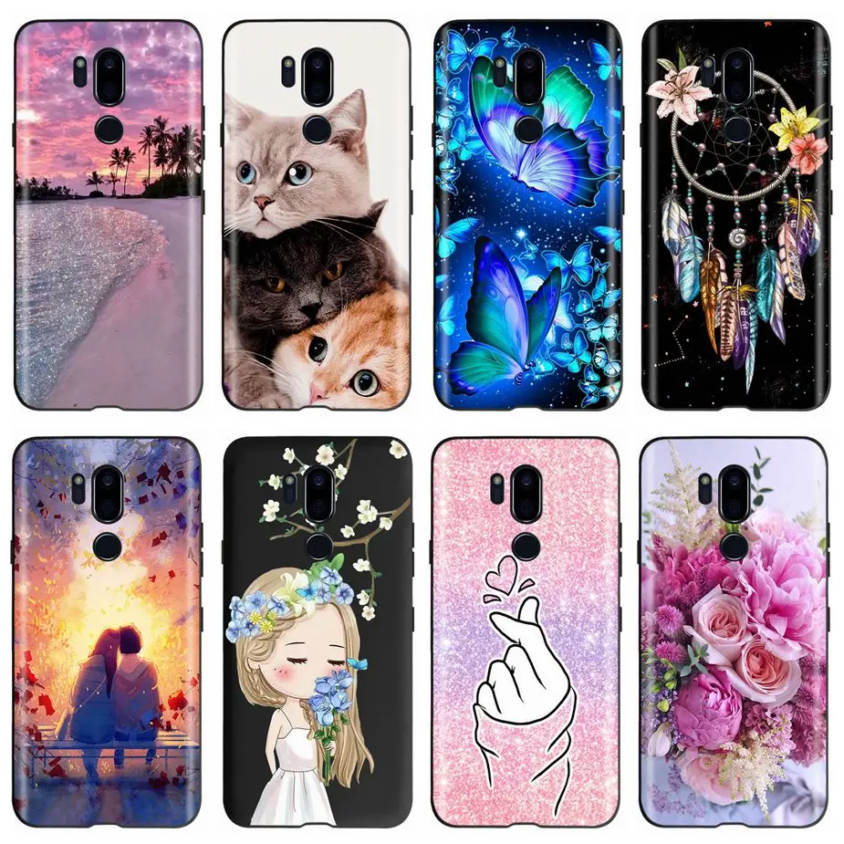 Per Lg G7 Thinq Custodia Simpatica Cover Verniciata Custodia Morbida In Silicone Per Lg G7 Thinq Lm-G710 G710 G7 + Cover Posteriore 6.1 ''Fundas Bumpe