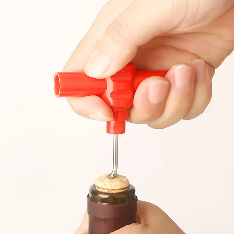 

Mini Portable Manual Bottle Opener Red Wine Bottle Opener Multifunctional Stainless Steel Cylinder Screw Wine Opener