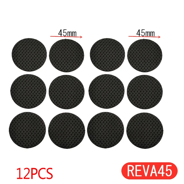 Furniture Leg Rug Anti Scratch Floor Protectors Chair Table Foot Covers Anti Slip Furniture Chair Leg Caps Black Self Adhesive REVA45x2