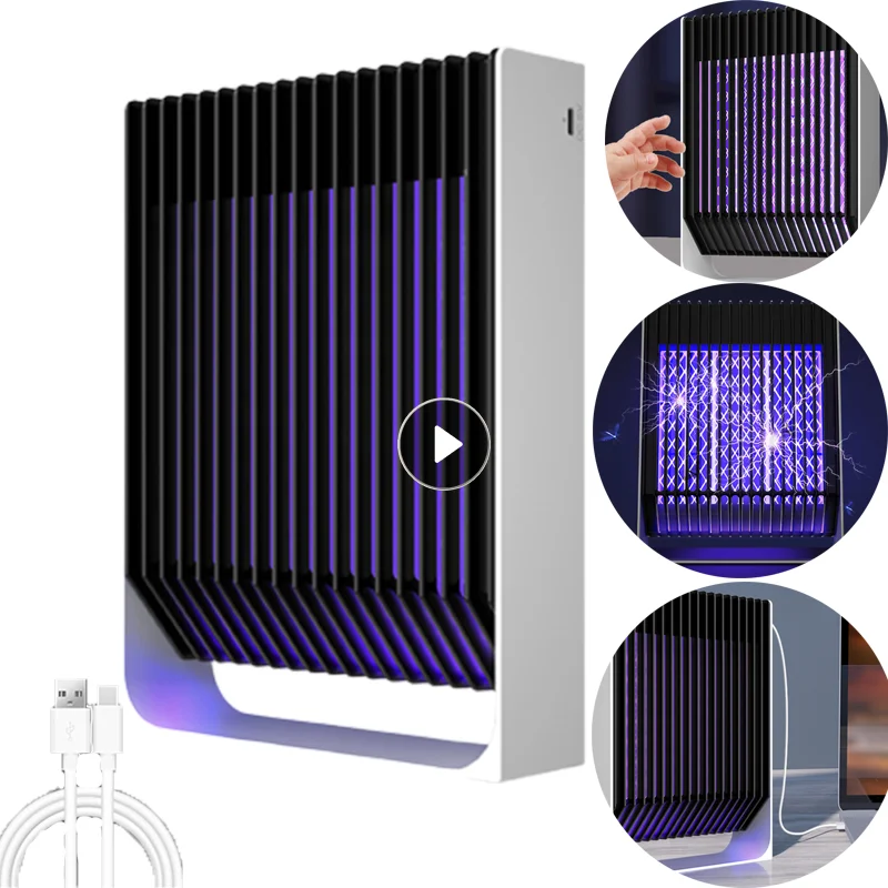 가정용 전기 충격 모기 킬러 램프, 벽 마운트, 휴대용 전기 UV 트랩, 파리 버그 재퍼, USB 충전식 방충등