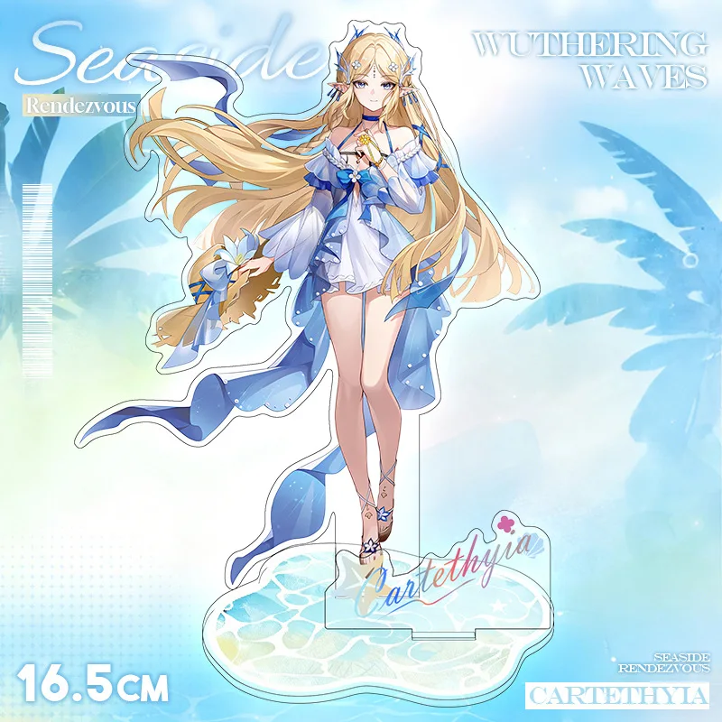 애니메이션 Wuthering Waves Cartethyia Zani Encounter 시리즈 샌드위치 더블 인서션 스탠딩 사인 모델 플라크 데스크탑 장식