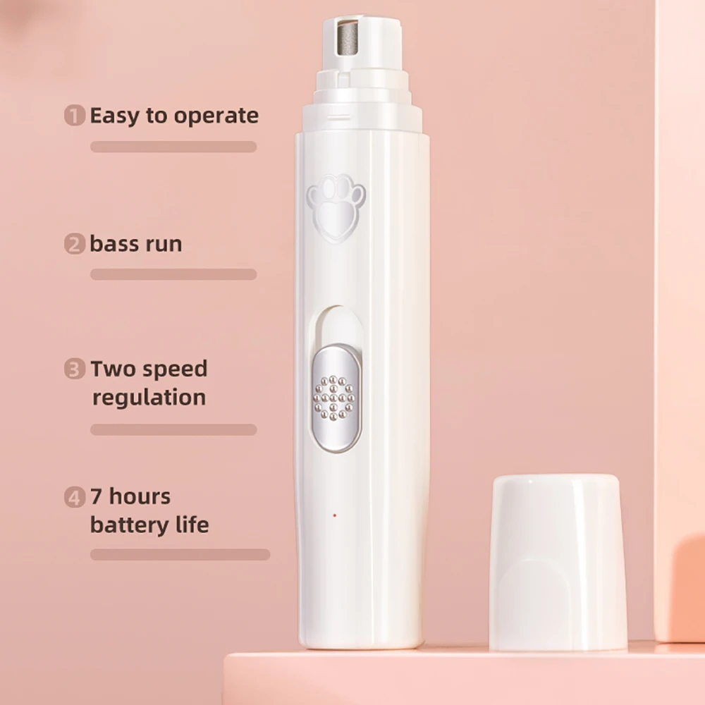 5V USB Pet Nail Grinder With Clippers LED Light 500 MAh For Dog Paws Grooming Cat Nail Grinder