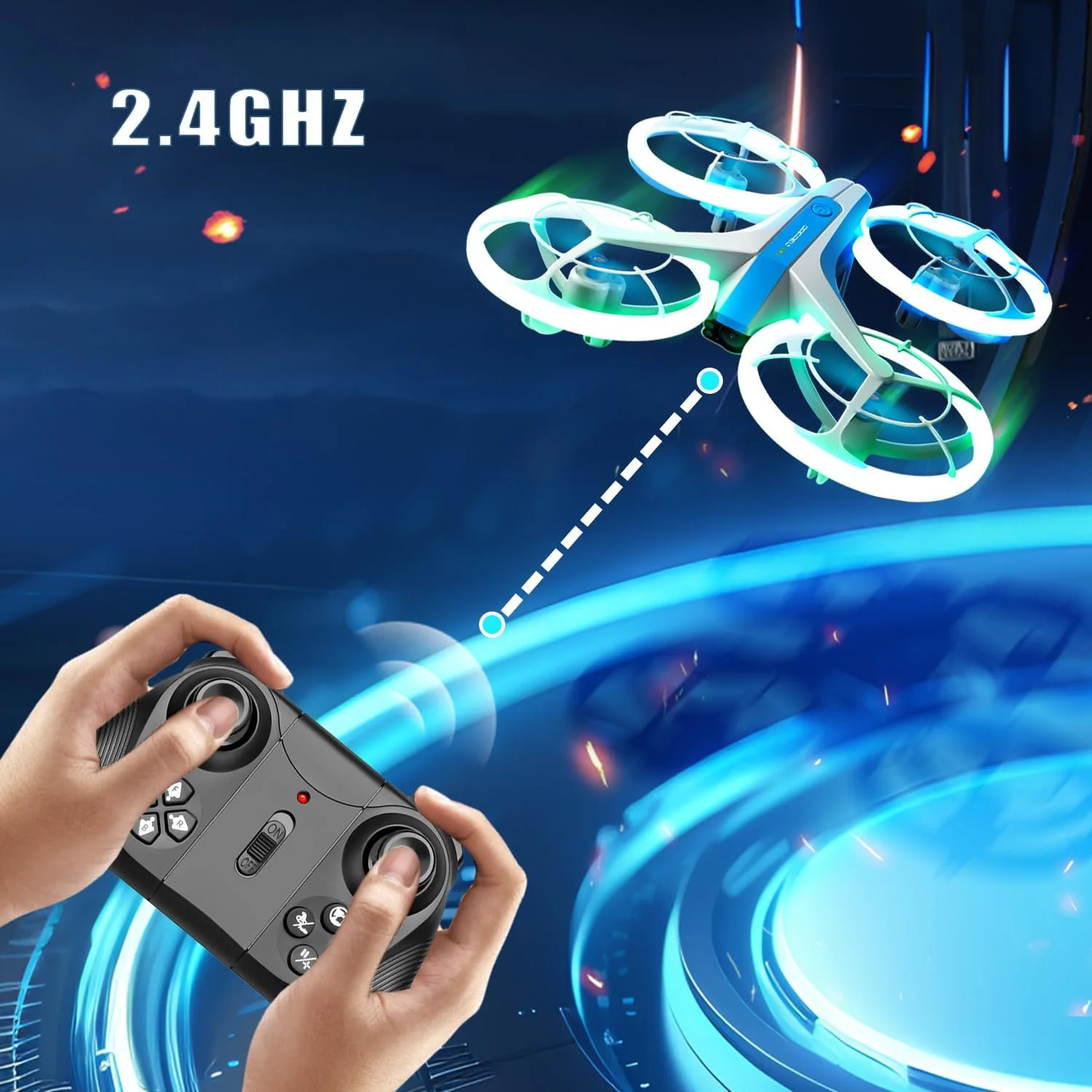 4DRC V33 Drones 8K 4K HD Camera RC Drone with Altitude Hold and Headless Mode RC Quadcopter with LED Light Gift Toy for Kids drone quadcopter