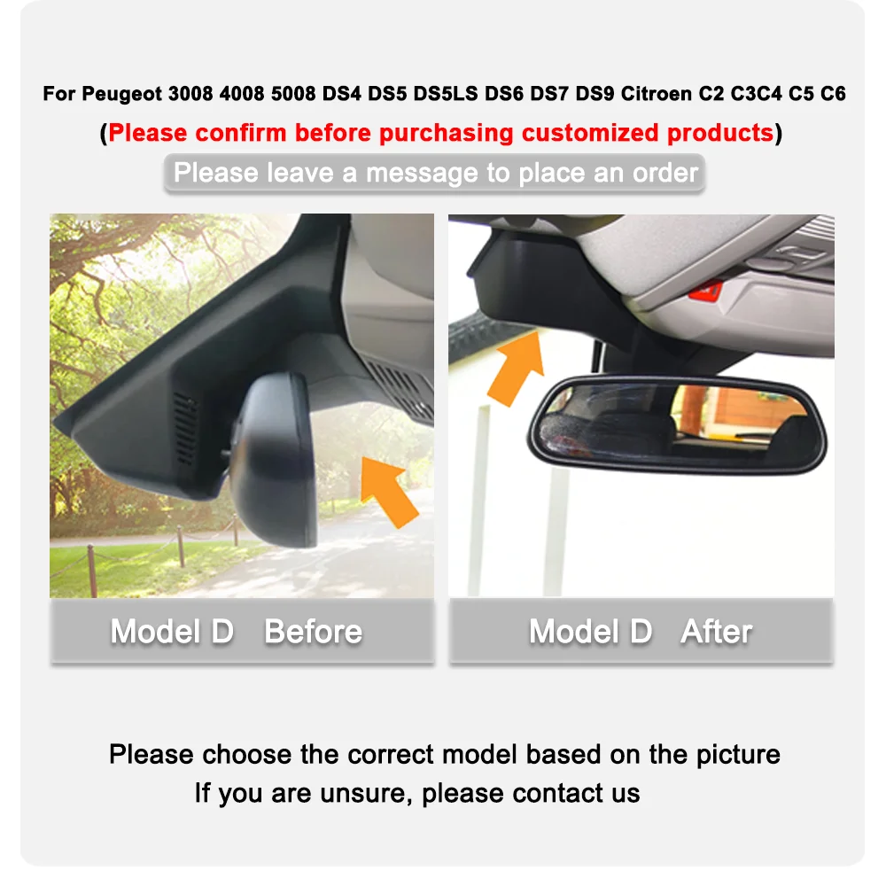 4K HD WIFi Car DVR Video Recorder Dash Cam For Peugeot 3008 4008