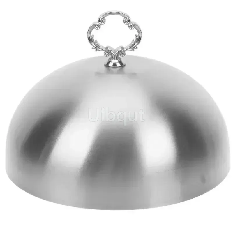 golden Cover Food Stainless Dome Lid Tent Protector Steak Serving tray For Melting Kitchen Metal Cheese Plate Cover Dish Basting