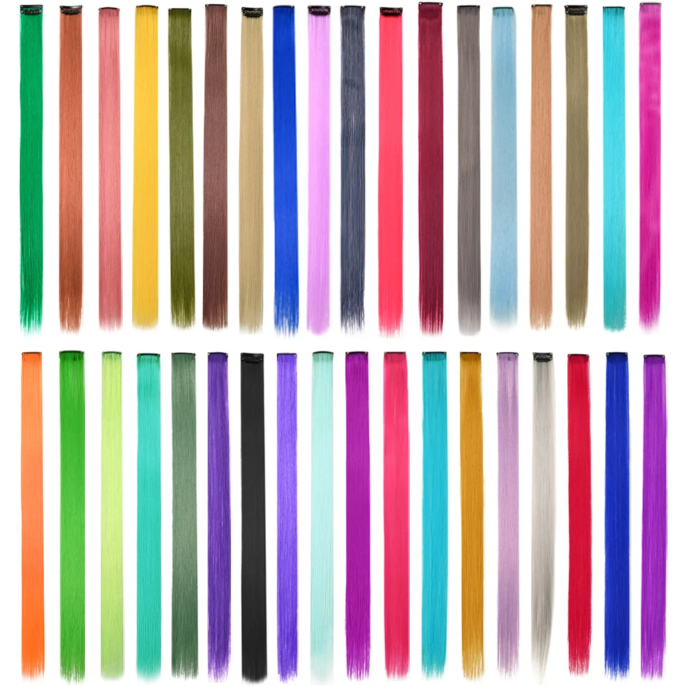 Colored Party Highlights Hair Extensions 1