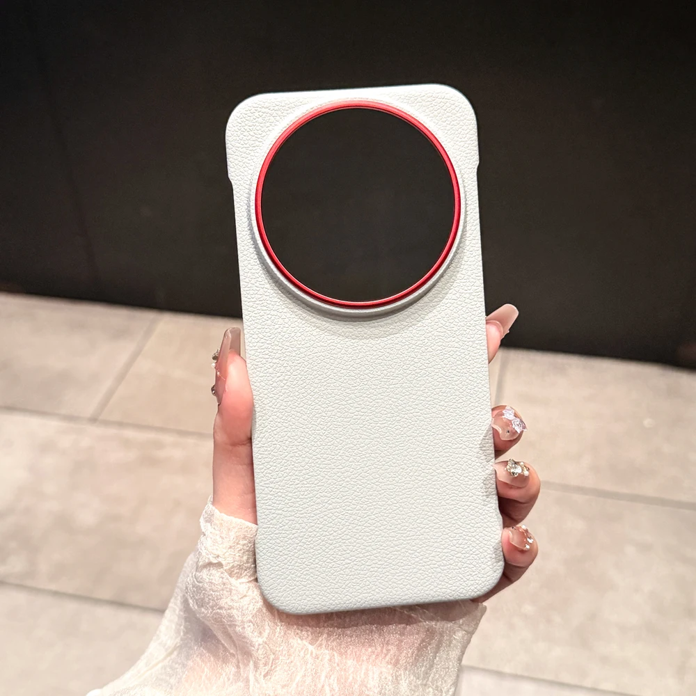 Sleek Magnetic Protective Back Cover – Hard PU, Wireless Charging-Compatible Phone Shell