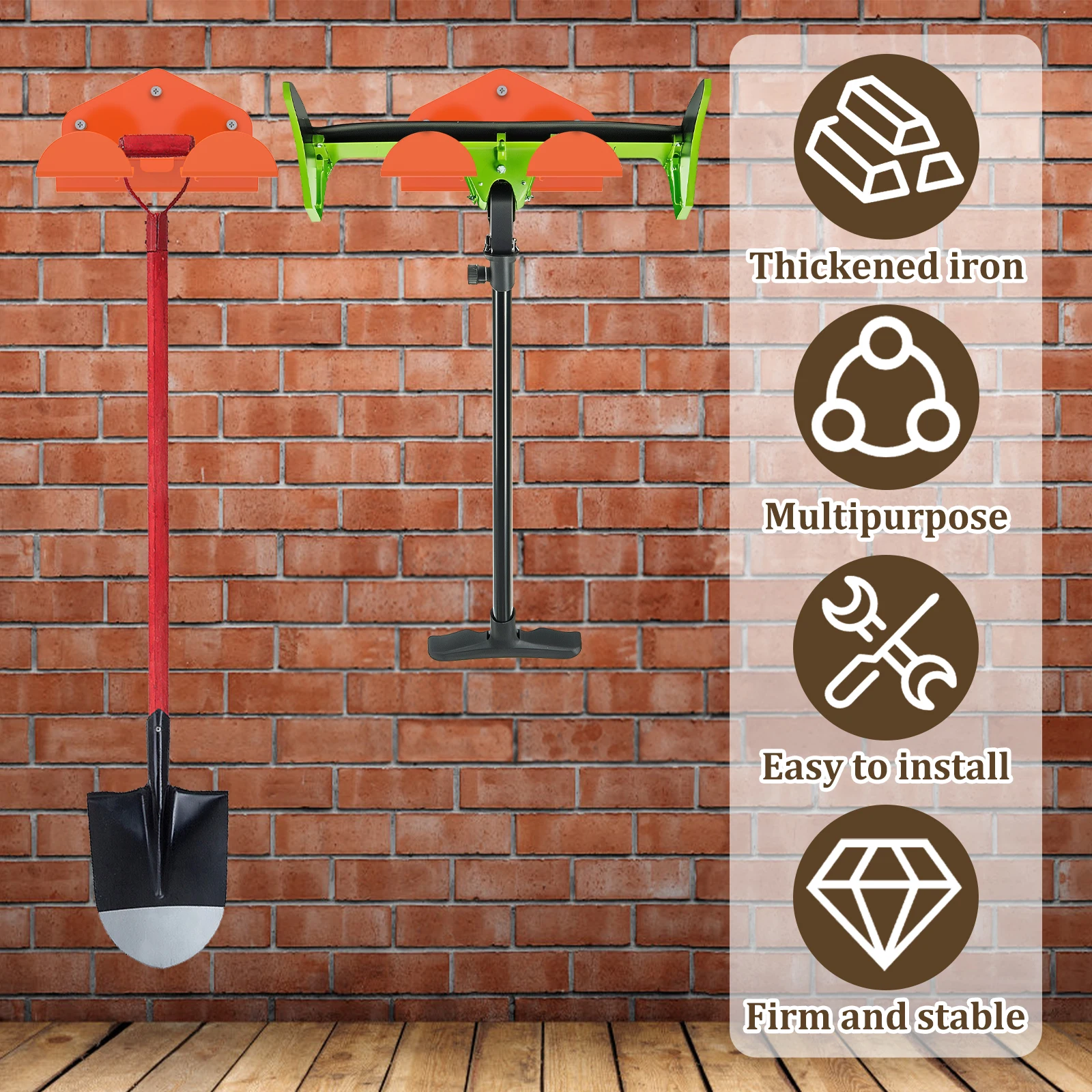 Heavy duty Wall Mounted Rack for Trimmer Rust Proof Garage Garden Power Tool Hanger Organizer Holder Chainsaw Storage