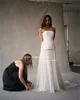 MODX Elegant Satin Wedding Dress A-line Off-shoulder European and American Women Tulle Trailing Formal Bridal Gowns Customized 3