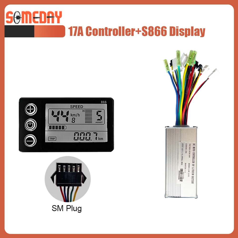 LCD-S866 Elektrische Fiets LCD Display Meter 24V 36V 48V E-Bike