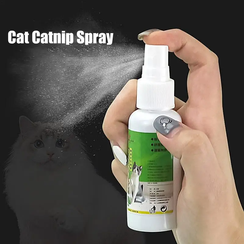 Cat Catnip Spray 50ml Healthy Ingredients Catnip Spray for Kittens Cats Attractant Easy To Use Safe for Pets Gifts Pets