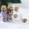 50/10Pcs Mini Clear Glass Bottles with Wood Cork Stopper Message Bottles Empty Spice Tiny Jars Wishing Drifting Bottle DIY Gift 4