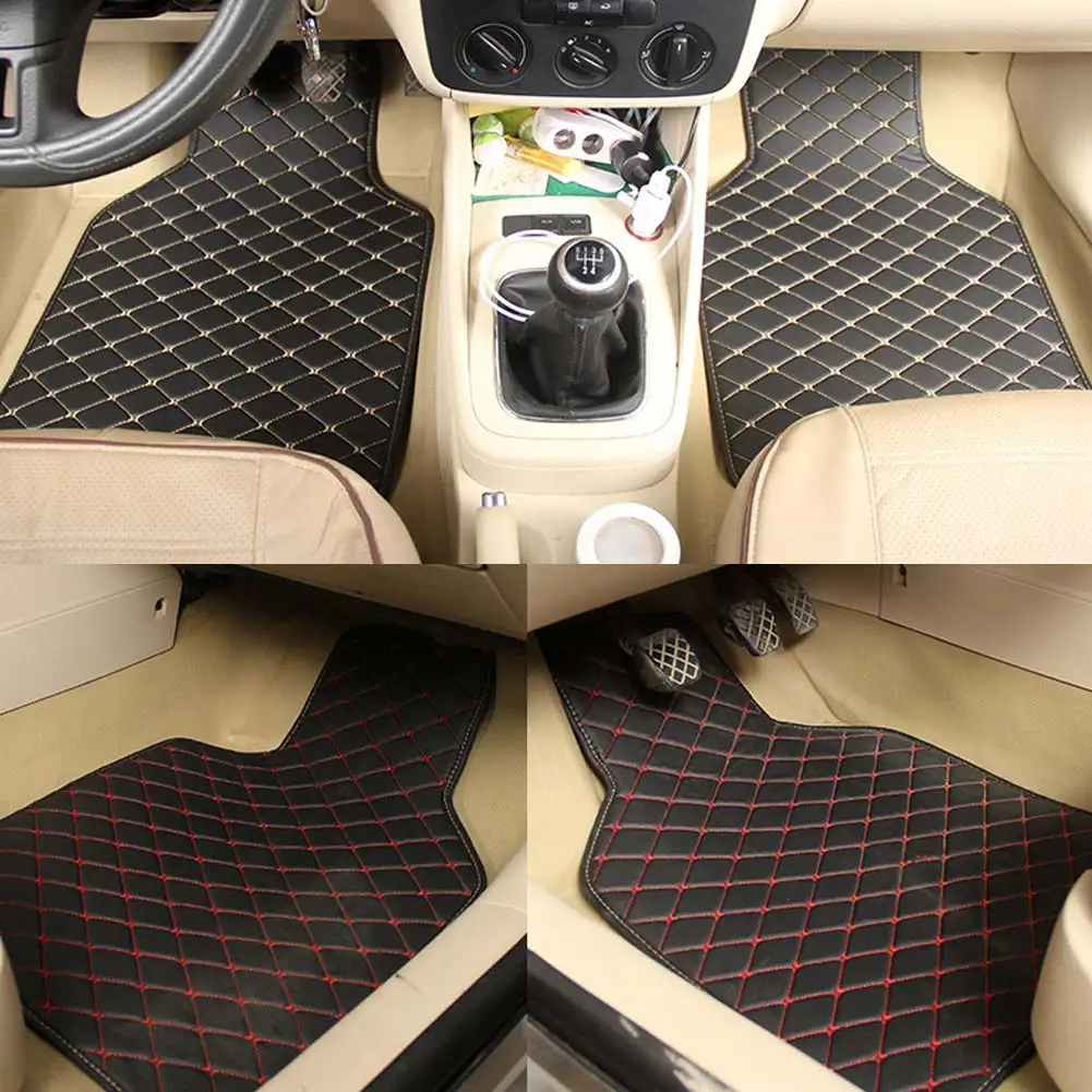 4Pcs Universal Car Floor Mats Carpet Mats Waterproof Anti-dirty Floor For All Cars