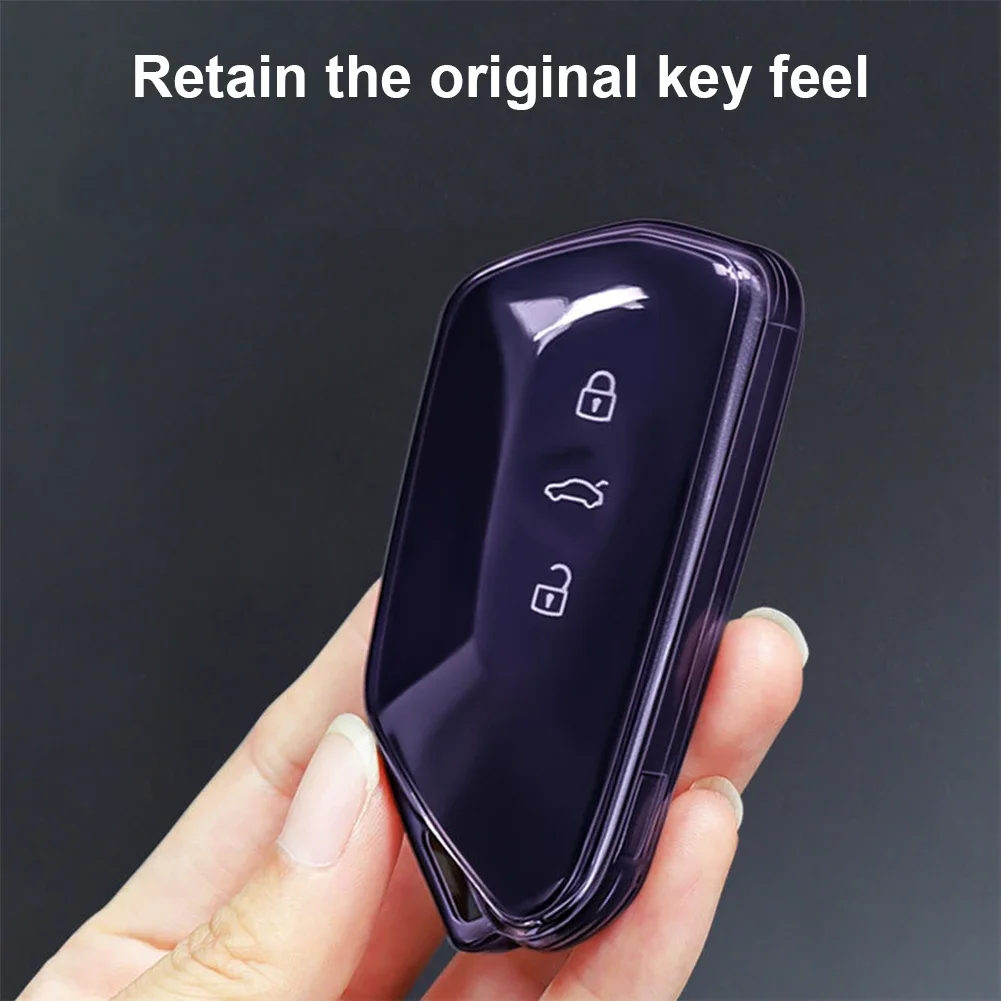 폭스 바겐 골프 8 ID.3 ID.4 Skoda Octavia A8 MK4 MK8 2022 2021 GTI R TPU 투명 자동차 키 Fob 케이스 커버 액세서리
