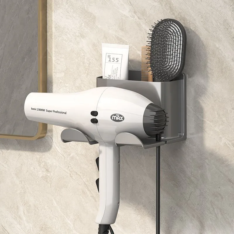 Hair Dryer Storage Rack, Multifunctional Storage Rack, Wall Mount Bracket