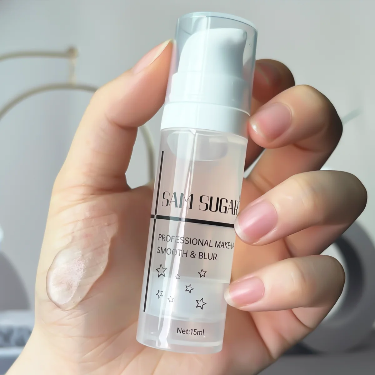 Facial Primer Makeup Primer 1pc Crystal Primer for Makeup Base Smooth Easy to Apply Non-sticky Moisturizing Brightening Face before Makeup 15ml